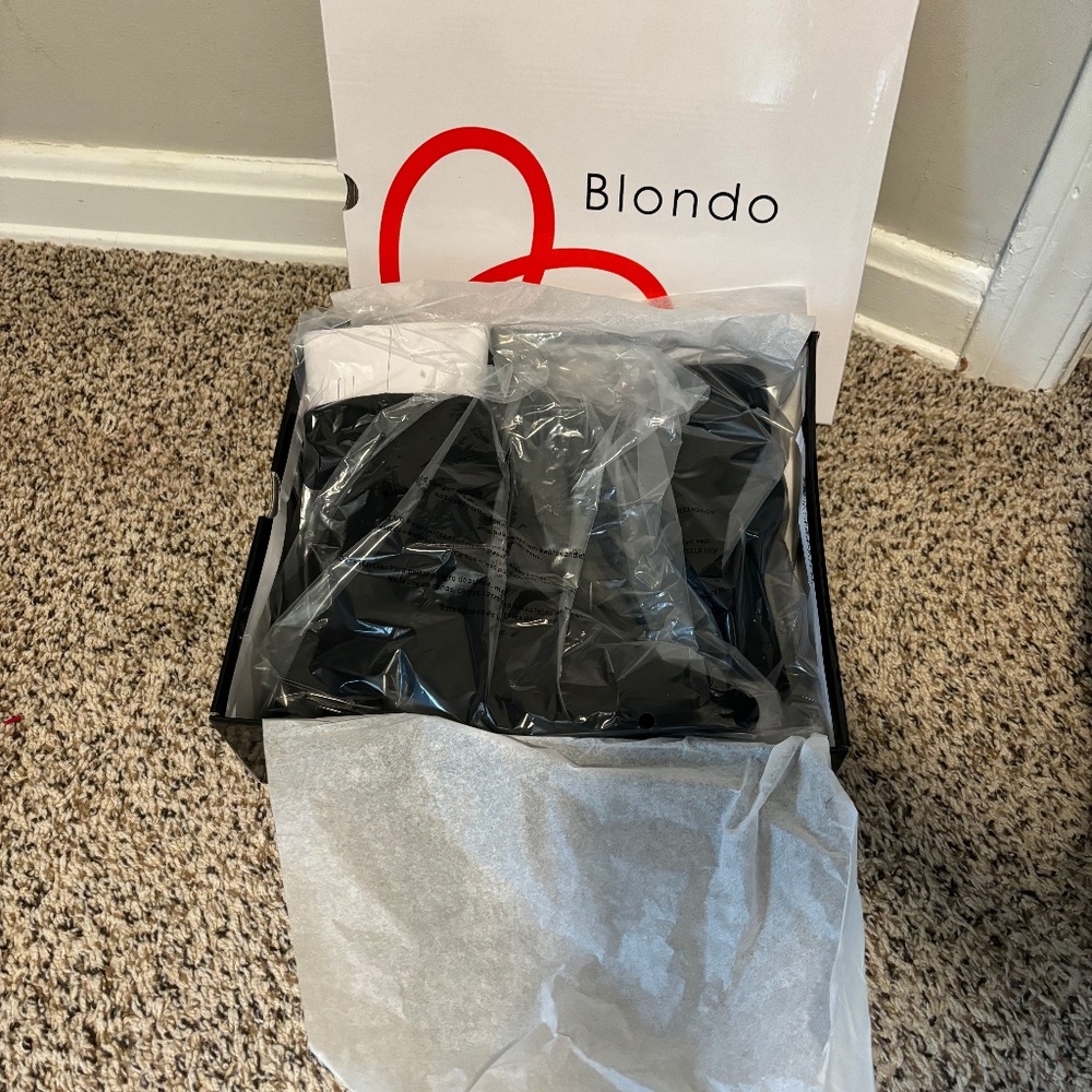 Blondo Etana Waterproof Block Heel Bootie (Black Suede)